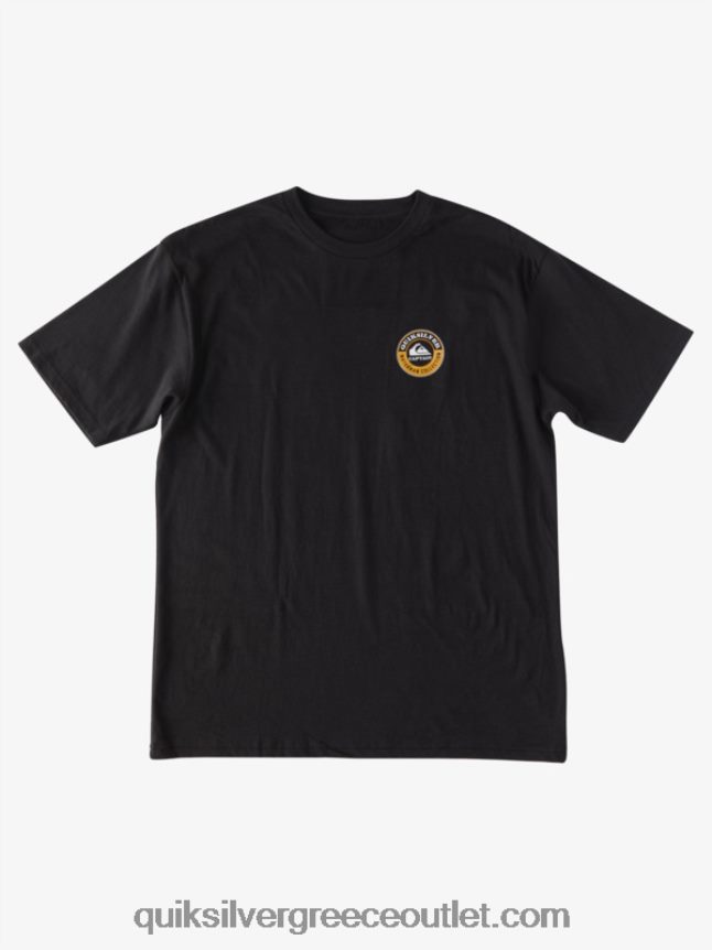w t-shirt καπετάνιου ταξιδιού Quiksilver άνδρες 66LP841372 μαύρος