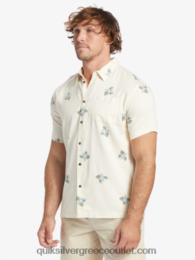κοντομάνικο πουκάμισο waterman με μικρά πετάλια Quiksilver άνδρες 66LP84425 αντίκες λευκά μικρά πετάλια
