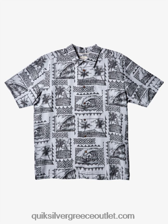 κοντομάνικο πουκάμισο waterman σερφ Quiksilver άνδρες 66LP84433 μαύροι ταξιδιώτες σερφ