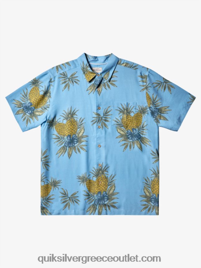 κοντομάνικο πουκάμισο waterman Quiksilver άνδρες 66LP84448 σούρουπο μπλε εργασία πεδίου