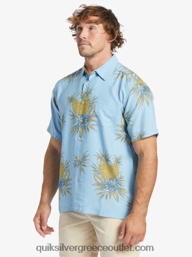 κοντομάνικο πουκάμισο waterman Quiksilver άνδρες 66LP84448 σούρουπο μπλε εργασία πεδίου