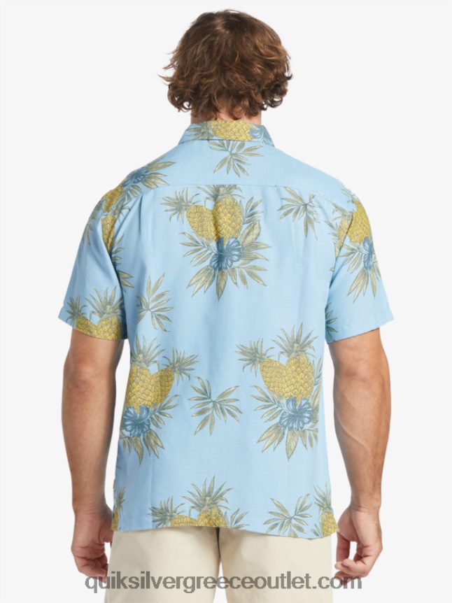 κοντομάνικο πουκάμισο waterman Quiksilver άνδρες 66LP84448 σούρουπο μπλε εργασία πεδίου