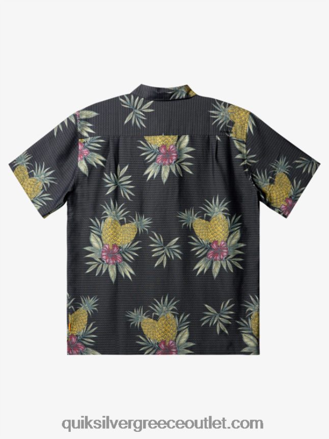 κοντομάνικο πουκάμισο waterman Quiksilver άνδρες 66LP84449 εργασία στο μαύρο πεδίο