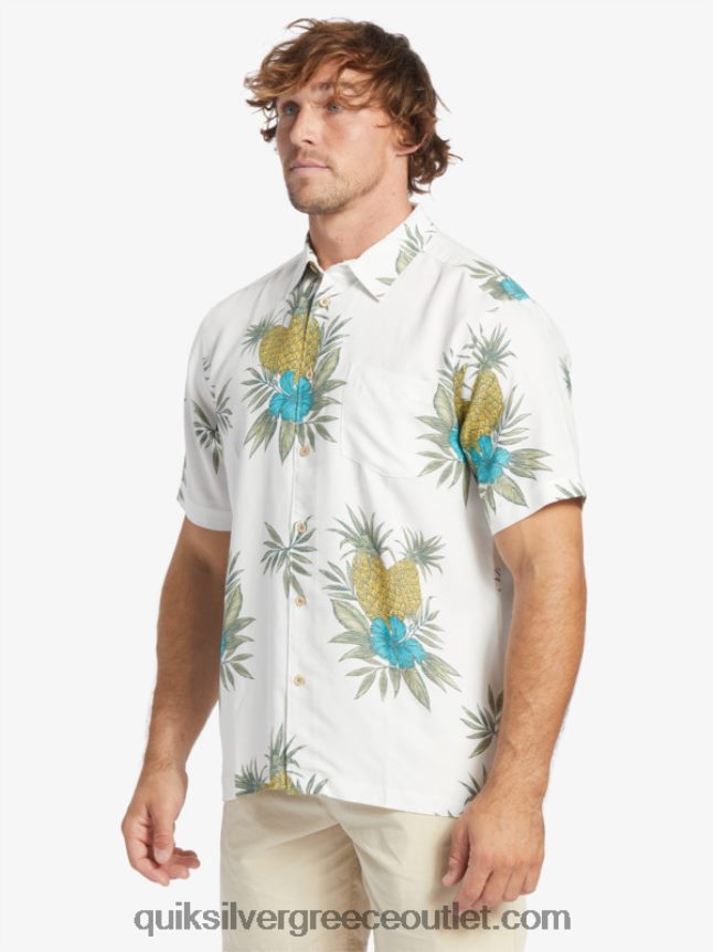κοντομάνικο πουκάμισο waterman Quiksilver άνδρες 66LP84450 αντίκες λευκές εργασίες πεδίου