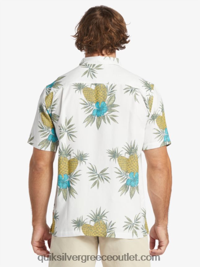 κοντομάνικο πουκάμισο waterman Quiksilver άνδρες 66LP84450 αντίκες λευκές εργασίες πεδίου