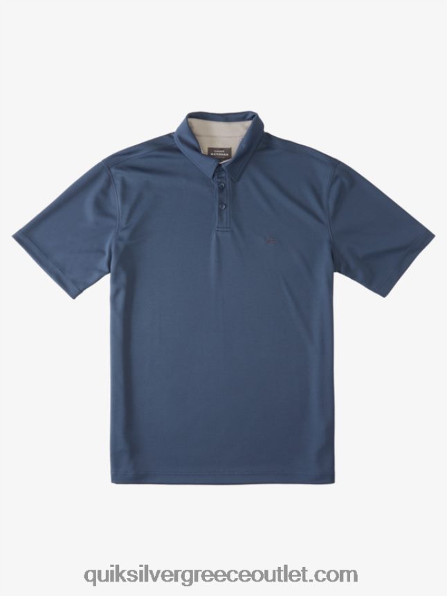 waterman κοντομάνικο πόλο μπλουζάκι Quiksilver άνδρες 66LP8496 μεσάνυχτα ναυτικό