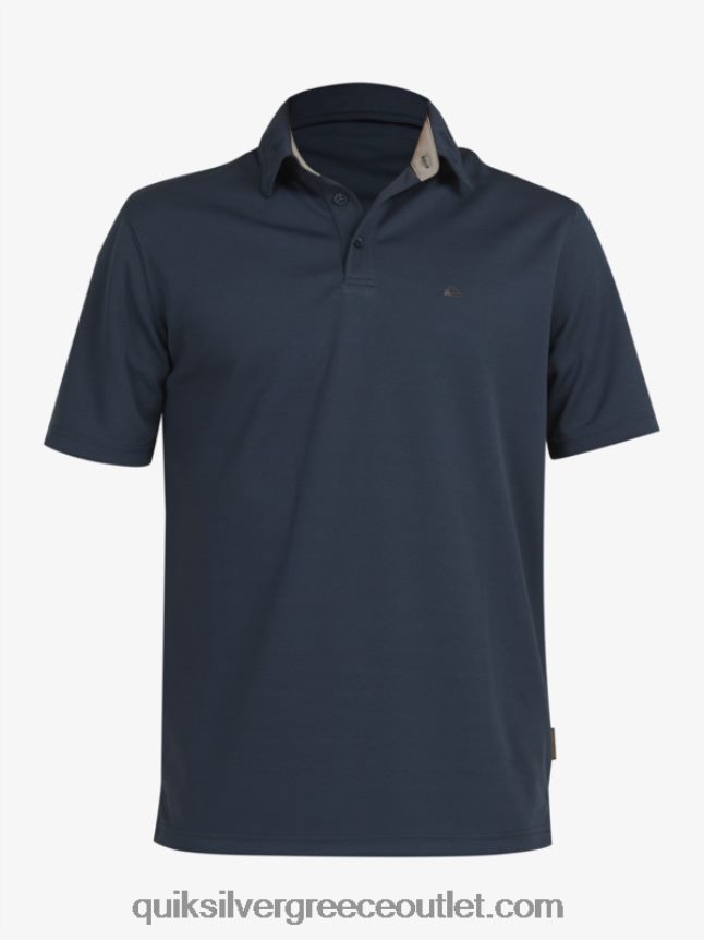 waterman κοντομάνικο πόλο μπλουζάκι Quiksilver άνδρες 66LP8496 μεσάνυχτα ναυτικό