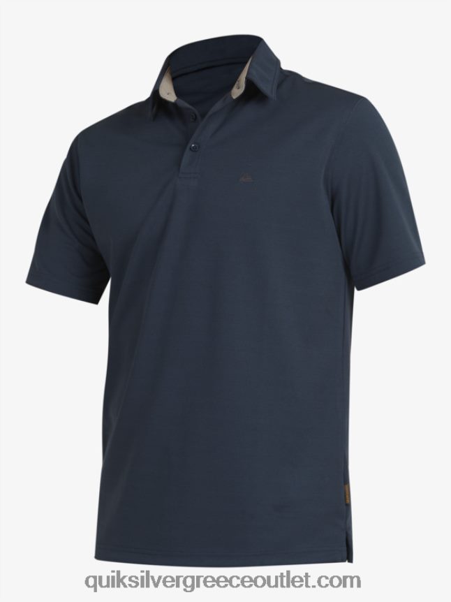 waterman κοντομάνικο πόλο μπλουζάκι Quiksilver άνδρες 66LP8496 μεσάνυχτα ναυτικό