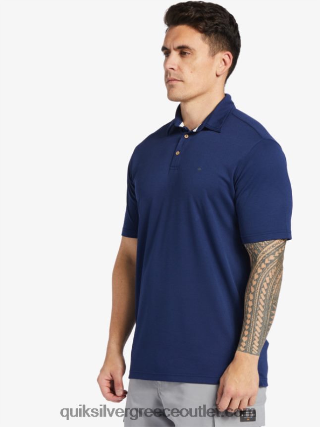 waterman κοντομάνικο πόλο μπλουζάκι Quiksilver άνδρες 66LP8496 μεσάνυχτα ναυτικό
