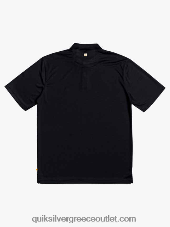 waterman κοντομάνικο πόλο μπλουζάκι Quiksilver άνδρες 66LP8498 μαύρος