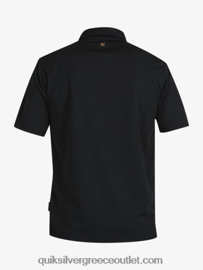 waterman κοντομάνικο πόλο μπλουζάκι Quiksilver άνδρες 66LP8498 μαύρος
