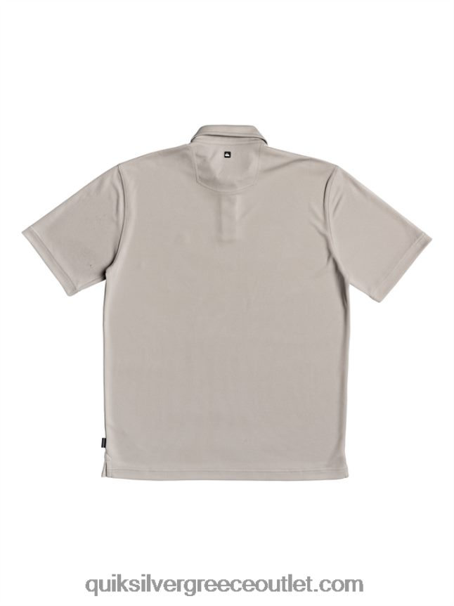 waterman κοντομάνικο πόλο μπλουζάκι Quiksilver άνδρες 66LP8499 γκρι πυριτόλιθο