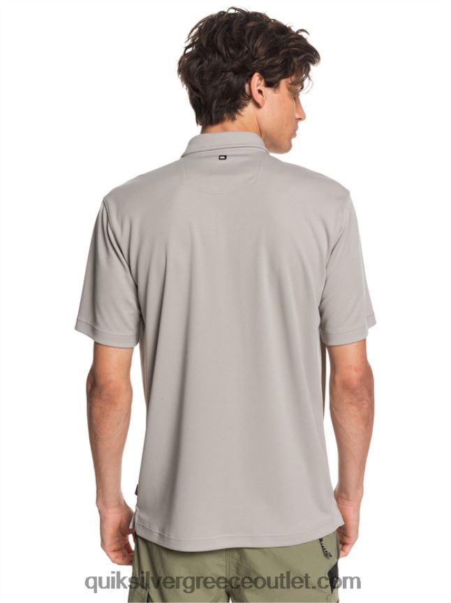 waterman κοντομάνικο πόλο μπλουζάκι Quiksilver άνδρες 66LP8499 γκρι πυριτόλιθο