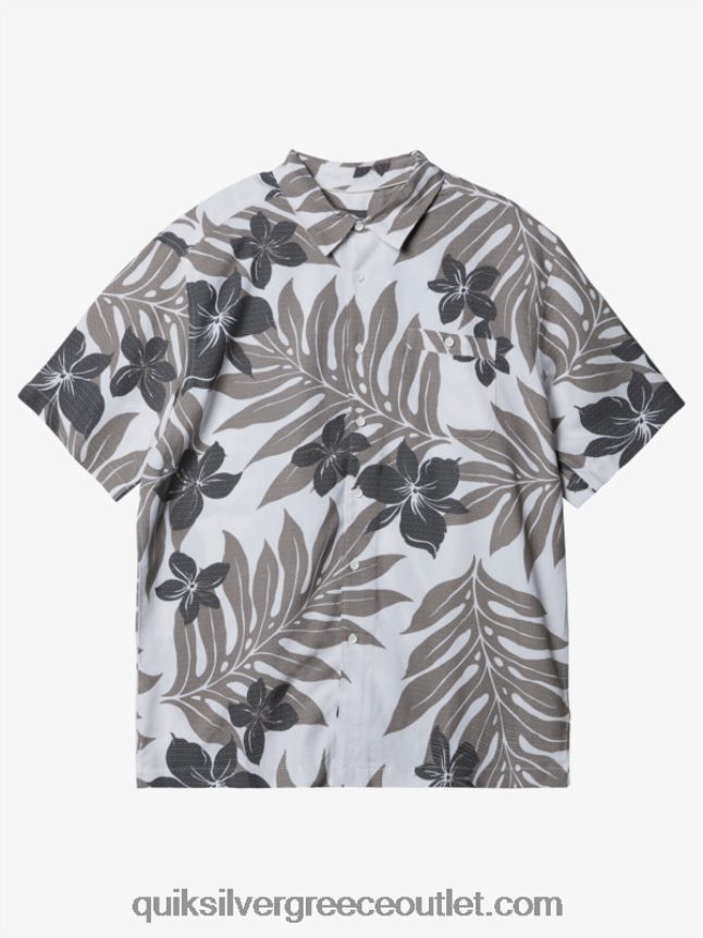 κοντομάνικο πουκάμισο waterman Shonan Quiksilver άνδρες 66LP84992 άσπρο μαύρο