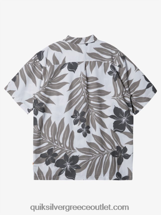 κοντομάνικο πουκάμισο waterman Shonan Quiksilver άνδρες 66LP84992 άσπρο μαύρο