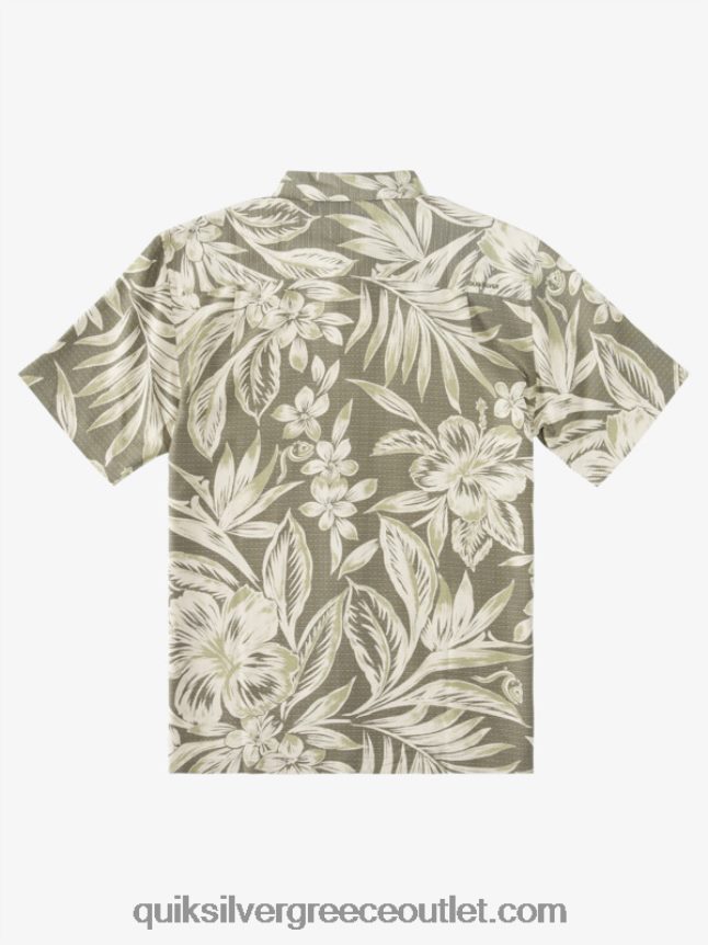 κοντομάνικο πουκάμισο waterman brunch time Quiksilver άνδρες 66LP841334 σκονισμένες ελιές brunch ημέρες