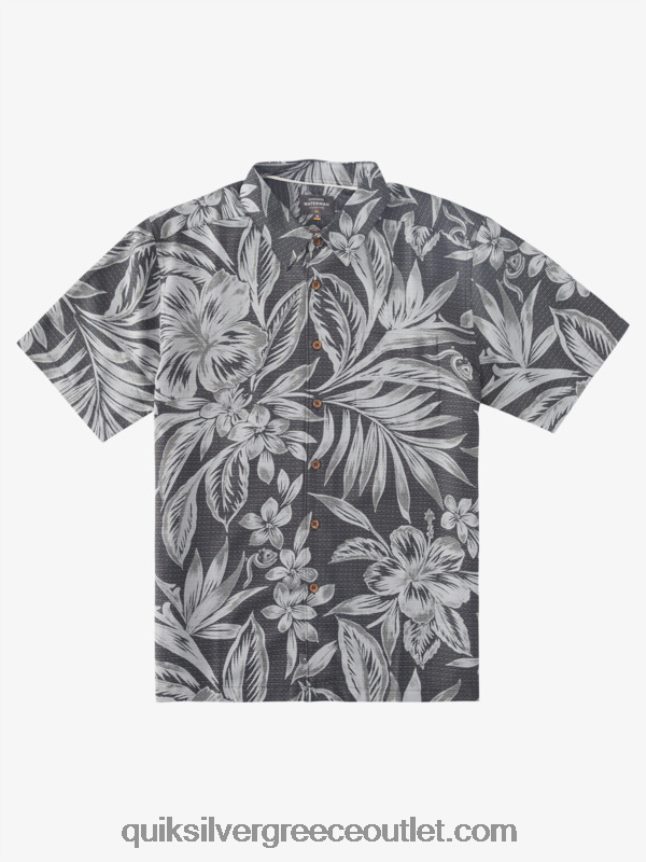 κοντομάνικο πουκάμισο waterman brunch time Quiksilver άνδρες 66LP841336 μαύρες μέρες brunch