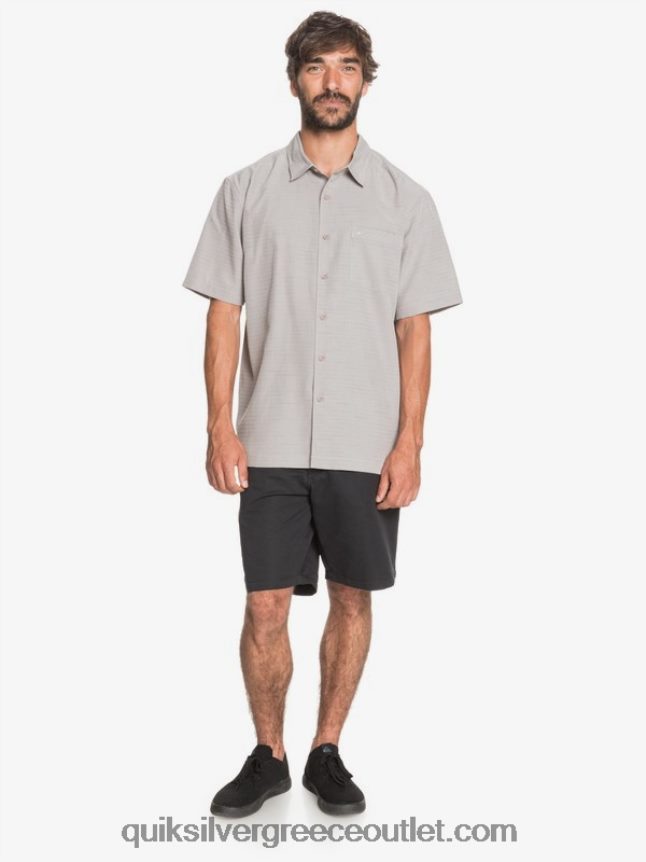 πουκάμισο waterman centinela premium αντιρυτιδικό Quiksilver άνδρες 66LP841301 πυριτόλιθο γκρι centinella