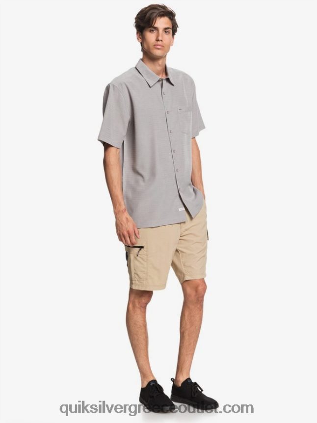 πουκάμισο waterman centinela premium αντιρυτιδικό Quiksilver άνδρες 66LP841301 πυριτόλιθο γκρι centinella