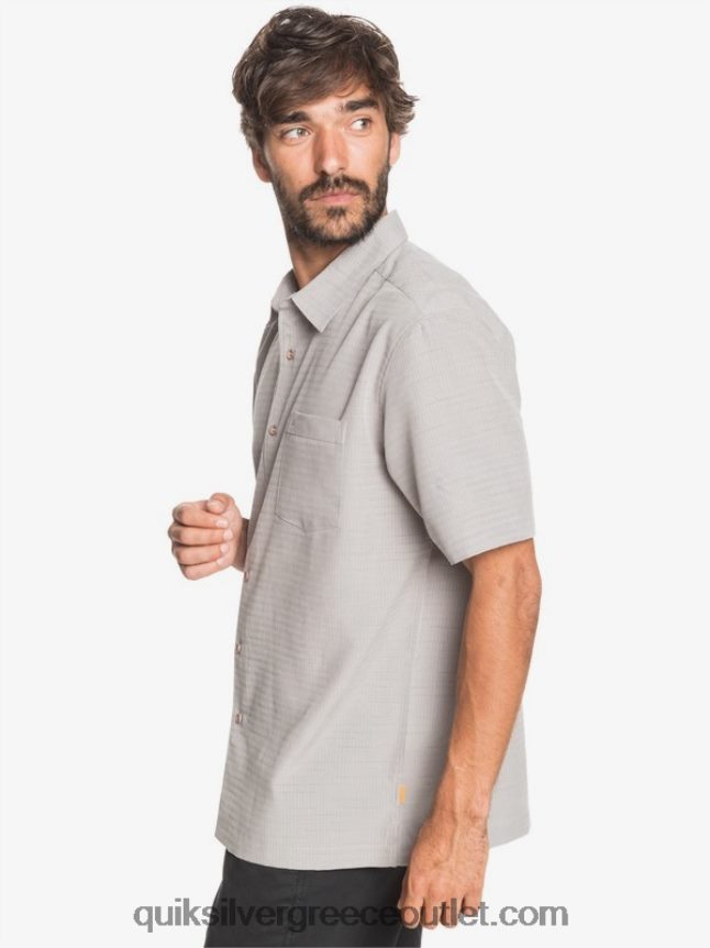 πουκάμισο waterman centinela premium αντιρυτιδικό Quiksilver άνδρες 66LP841301 πυριτόλιθο γκρι centinella