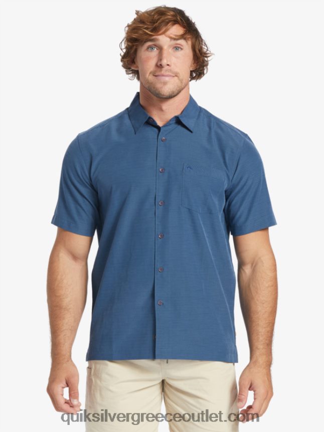 πουκάμισο waterman centinela premium αντιρυτιδικό Quiksilver άνδρες 66LP841304 μεσάνυχτα ναυτικό centinella