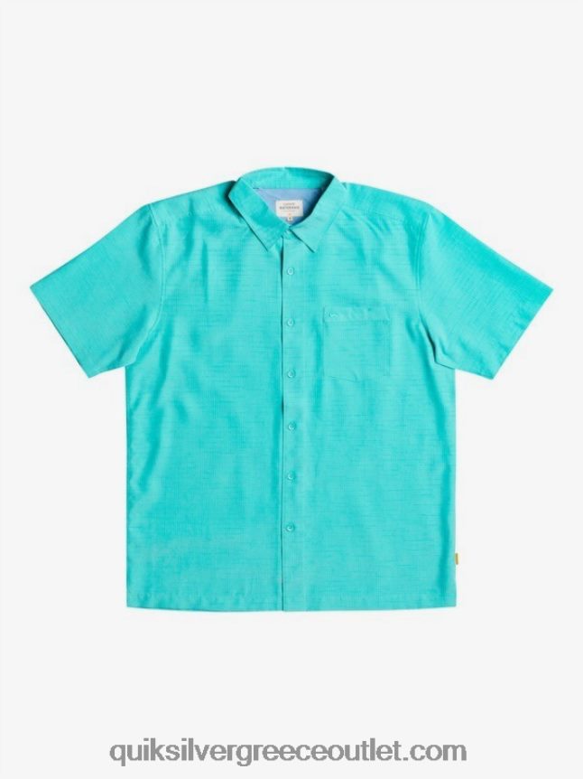 πουκάμισο waterman centinela premium αντιρυτιδικό Quiksilver άνδρες 66LP841308 μπλε τιρκουάζ centinella