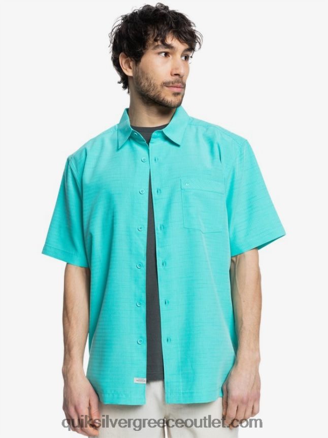 πουκάμισο waterman centinela premium αντιρυτιδικό Quiksilver άνδρες 66LP841308 μπλε τιρκουάζ centinella
