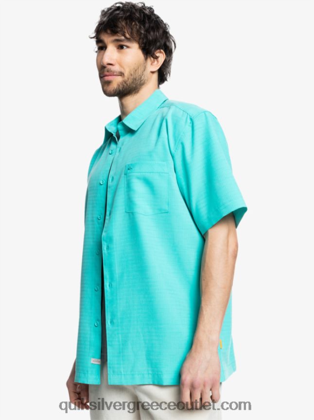 πουκάμισο waterman centinela premium αντιρυτιδικό Quiksilver άνδρες 66LP841308 μπλε τιρκουάζ centinella