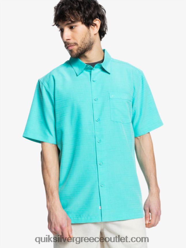 πουκάμισο waterman centinela premium αντιρυτιδικό Quiksilver άνδρες 66LP841308 μπλε τιρκουάζ centinella