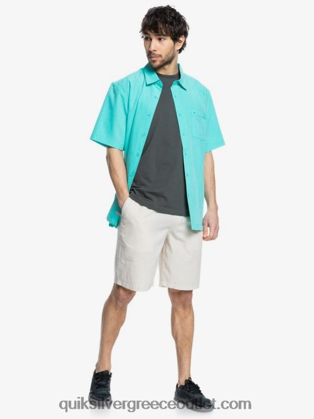 πουκάμισο waterman centinela premium αντιρυτιδικό Quiksilver άνδρες 66LP841308 μπλε τιρκουάζ centinella
