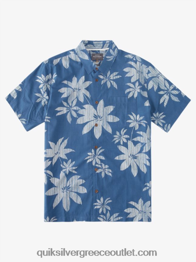 κοντομάνικο πουκάμισο waterman hot nights Quiksilver άνδρες 66LP841488 σημαία μπλε καυτές νύχτες