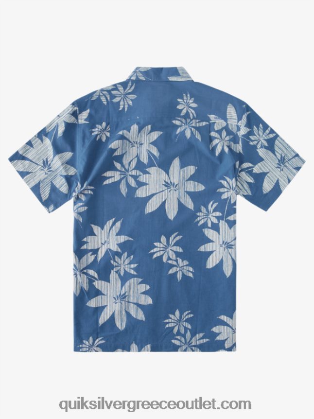 κοντομάνικο πουκάμισο waterman hot nights Quiksilver άνδρες 66LP841488 σημαία μπλε καυτές νύχτες