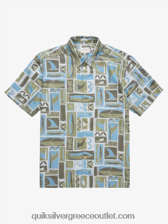 κοντομάνικο πουκάμισο waterman kapua Quiksilver άνδρες 66LP841890 σκονισμένη ελιά καπούα