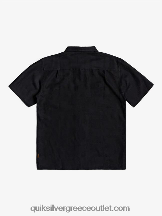 κοντομάνικο πουκάμισο waterman kelpies bay Quiksilver άνδρες 66LP841357 μαύρος