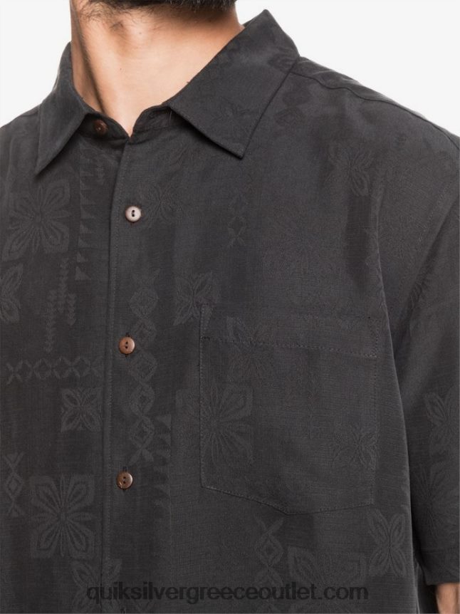 κοντομάνικο πουκάμισο waterman kelpies bay Quiksilver άνδρες 66LP841357 μαύρος