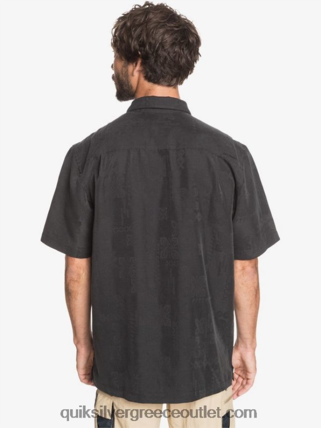 κοντομάνικο πουκάμισο waterman kelpies bay Quiksilver άνδρες 66LP841357 μαύρος