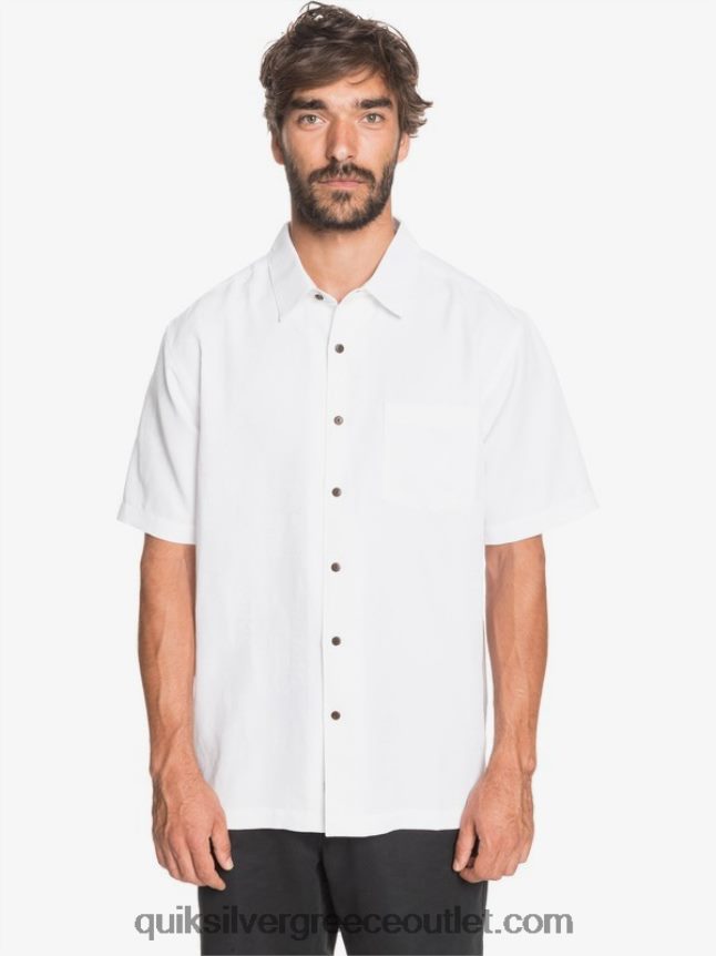 κοντομάνικο πουκάμισο waterman kelpies bay Quiksilver άνδρες 66LP841358 άσπρο