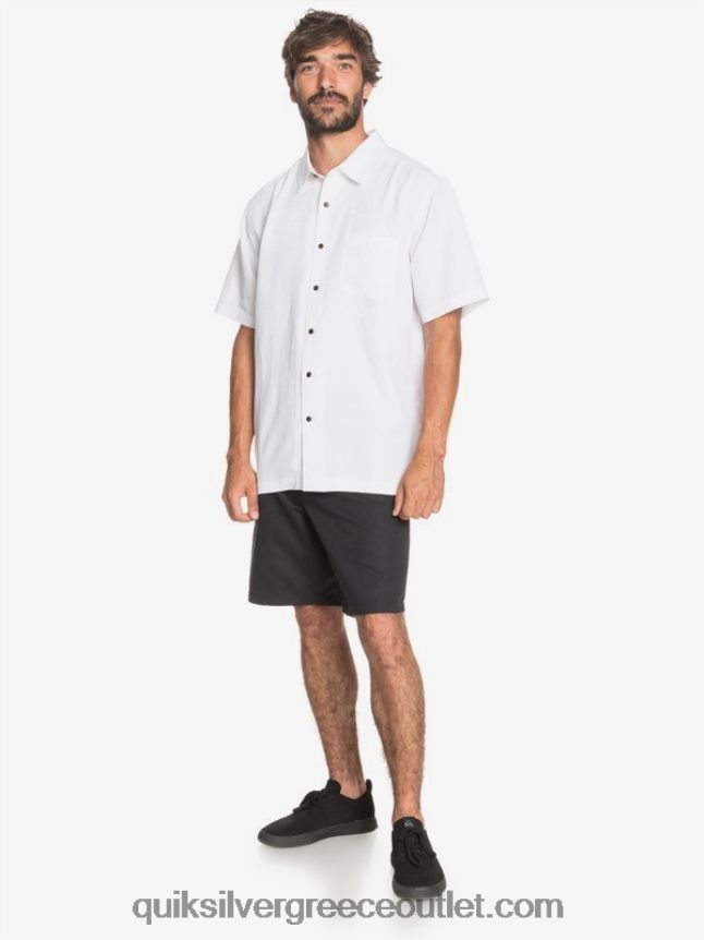 κοντομάνικο πουκάμισο waterman kelpies bay Quiksilver άνδρες 66LP841358 άσπρο