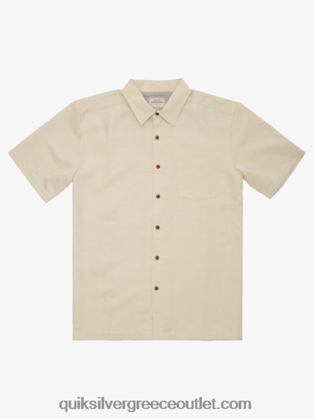 κοντομάνικο πουκάμισο waterman kelpies bay Quiksilver άνδρες 66LP841359 καστανό ρύζι
