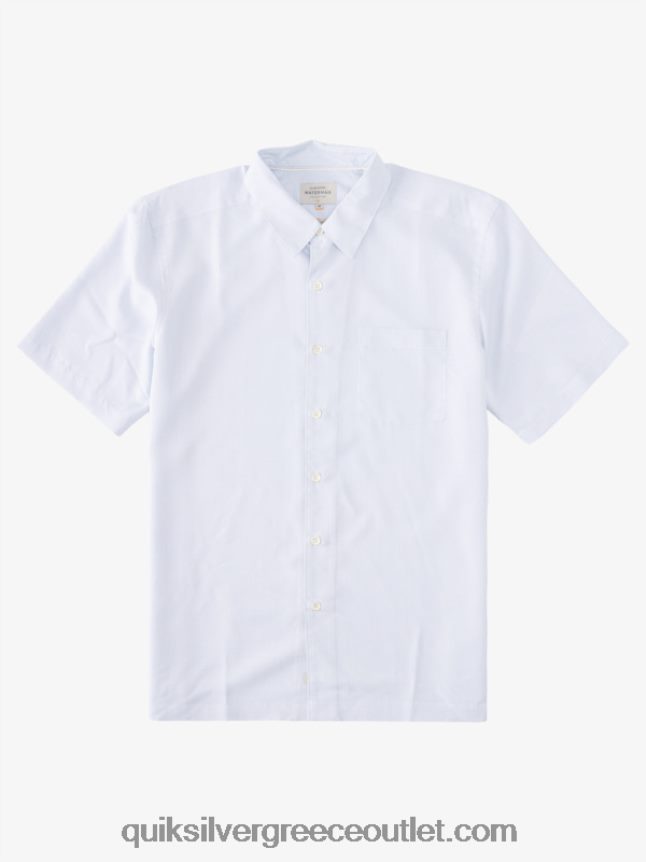 κοντομάνικο πουκάμισο waterman kings cliff Quiksilver άνδρες 66LP84281 λευκός βράχος βασιλιάδων