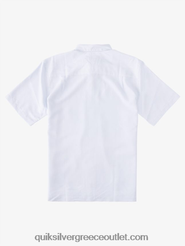 κοντομάνικο πουκάμισο waterman kings cliff Quiksilver άνδρες 66LP84281 λευκός βράχος βασιλιάδων