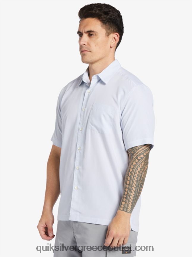 κοντομάνικο πουκάμισο waterman kings cliff Quiksilver άνδρες 66LP84281 λευκός βράχος βασιλιάδων