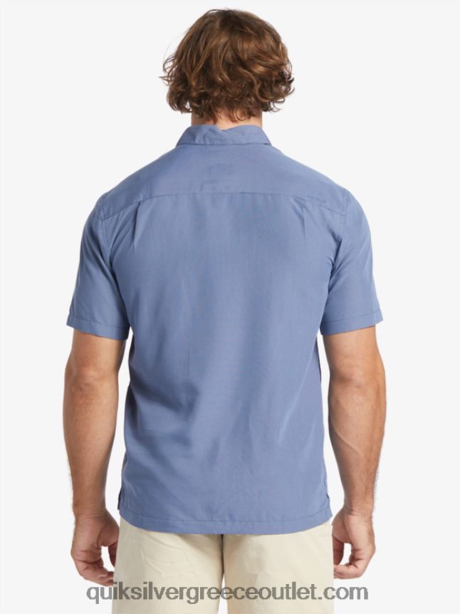 κοντομάνικο πουκάμισο waterman kings cliff Quiksilver άνδρες 66LP84282 γκρεμό μπλε βασιλιάδων