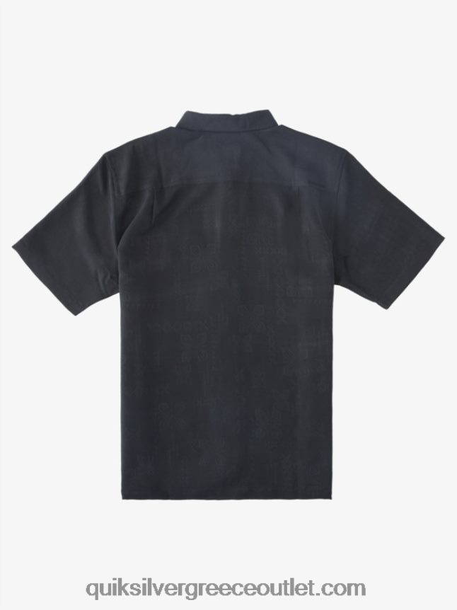 κοντομάνικο πουκάμισο waterman manele bay Quiksilver άνδρες 66LP84798 μαύρος