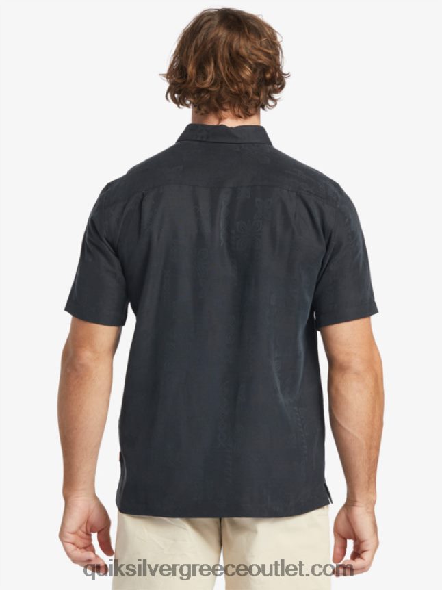 κοντομάνικο πουκάμισο waterman manele bay Quiksilver άνδρες 66LP84798 μαύρος