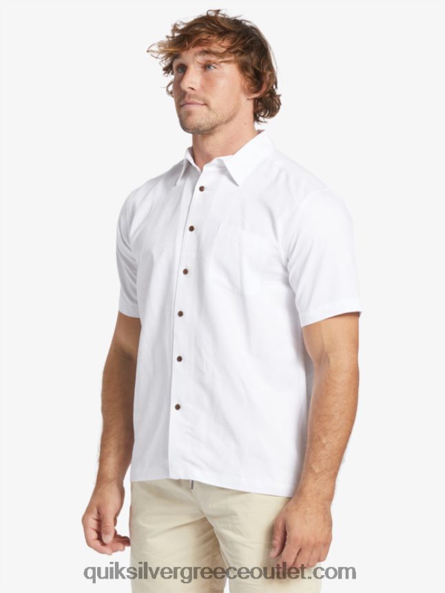 κοντομάνικο πουκάμισο waterman manele bay Quiksilver άνδρες 66LP84799 άσπρο