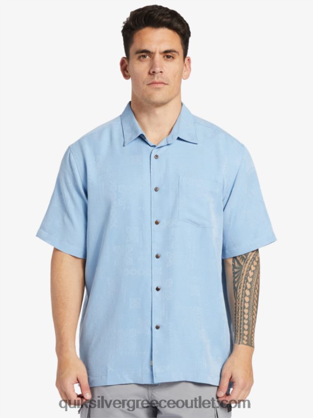 κοντομάνικο πουκάμισο waterman manele bay Quiksilver άνδρες 66LP84800 σούρουπο μπλε