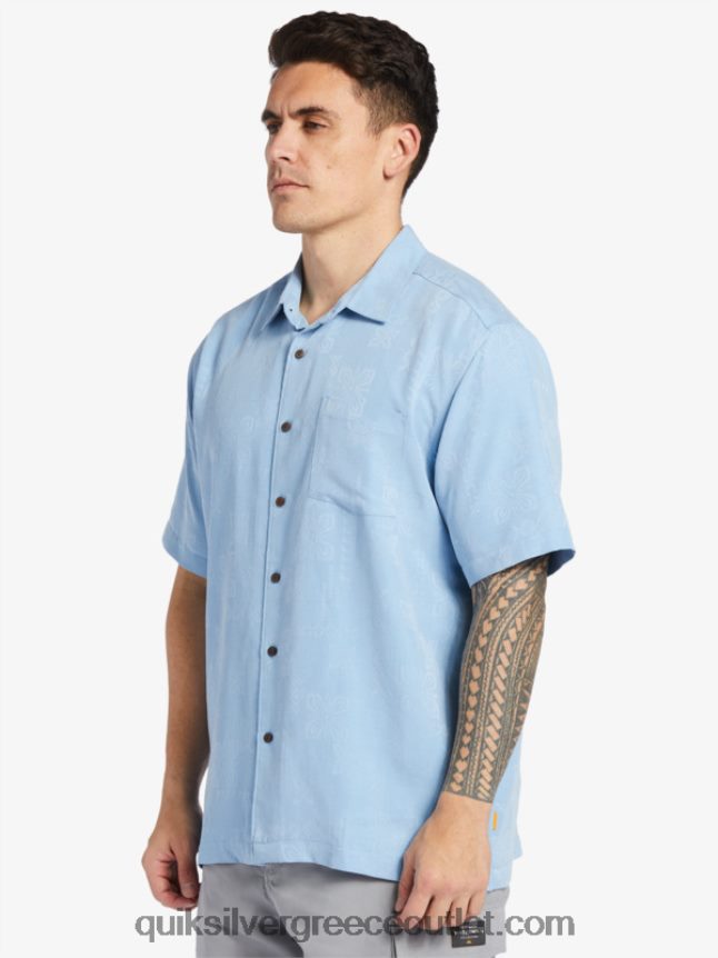 κοντομάνικο πουκάμισο waterman manele bay Quiksilver άνδρες 66LP84800 σούρουπο μπλε