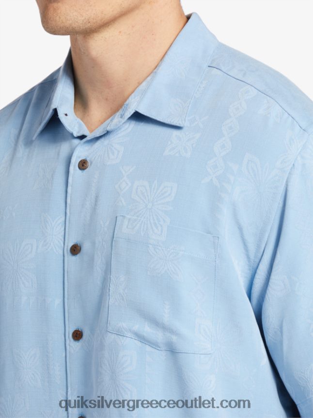 κοντομάνικο πουκάμισο waterman manele bay Quiksilver άνδρες 66LP84800 σούρουπο μπλε