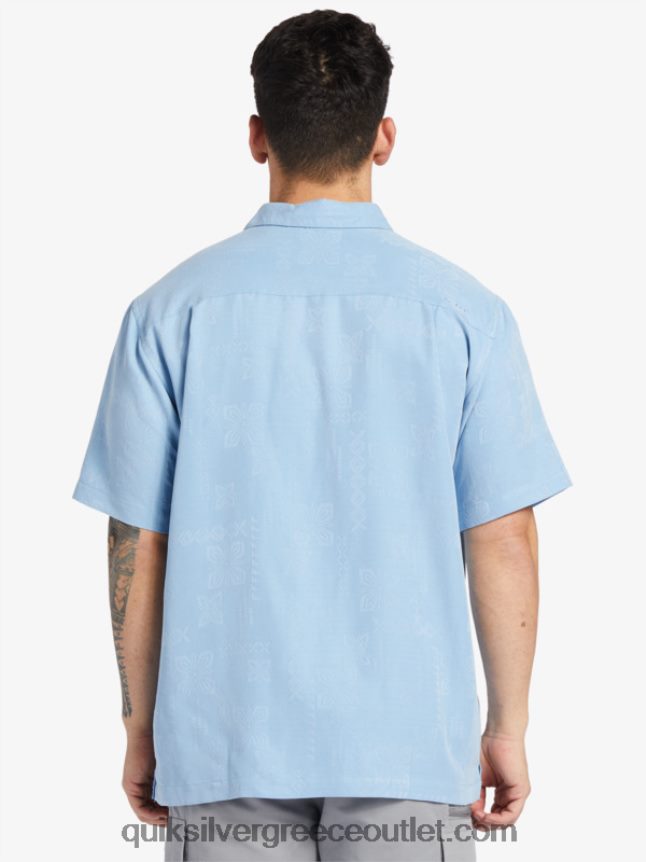 κοντομάνικο πουκάμισο waterman manele bay Quiksilver άνδρες 66LP84800 σούρουπο μπλε
